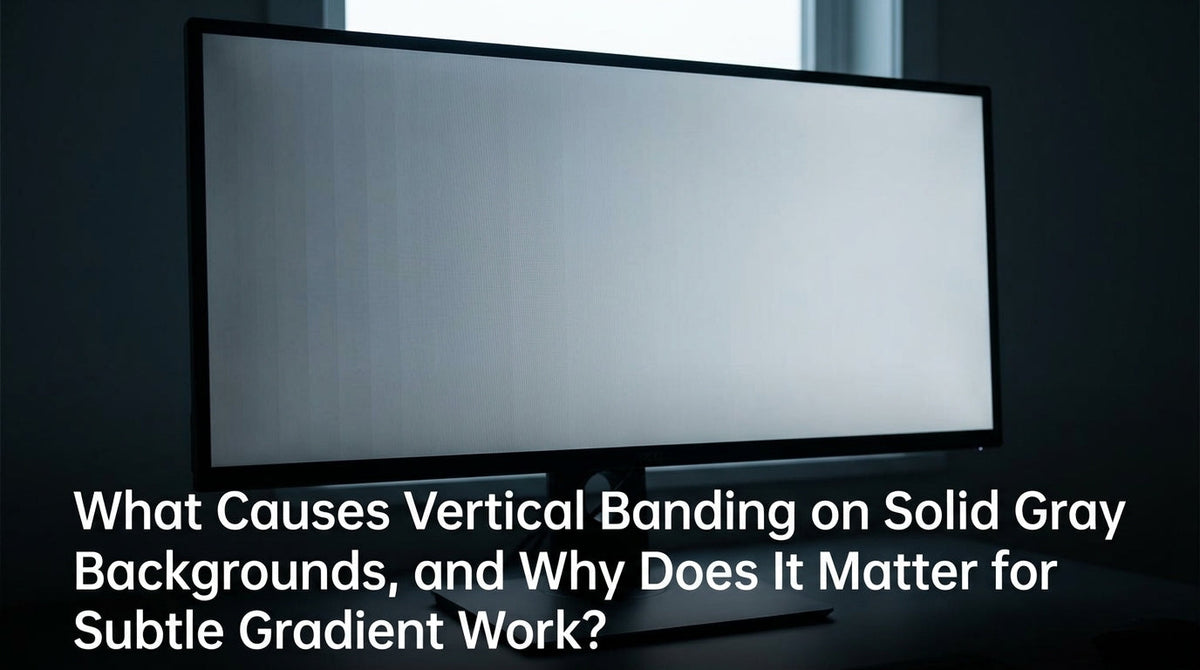 What Causes Vertical Banding on Solid Gray Backgrounds, and Why Does It Matter for Subtle Gradient Work?