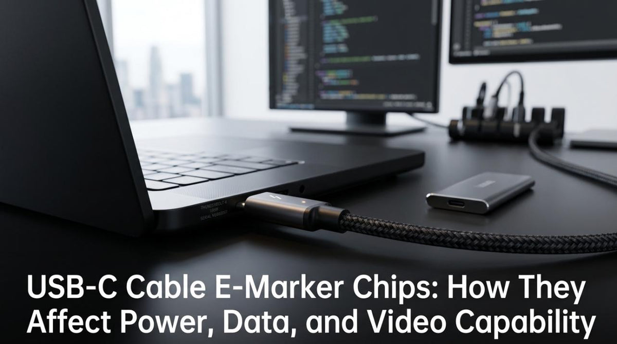 USB-C Cable E-Marker Chips: How They Affect Power, Data, and Video Capability