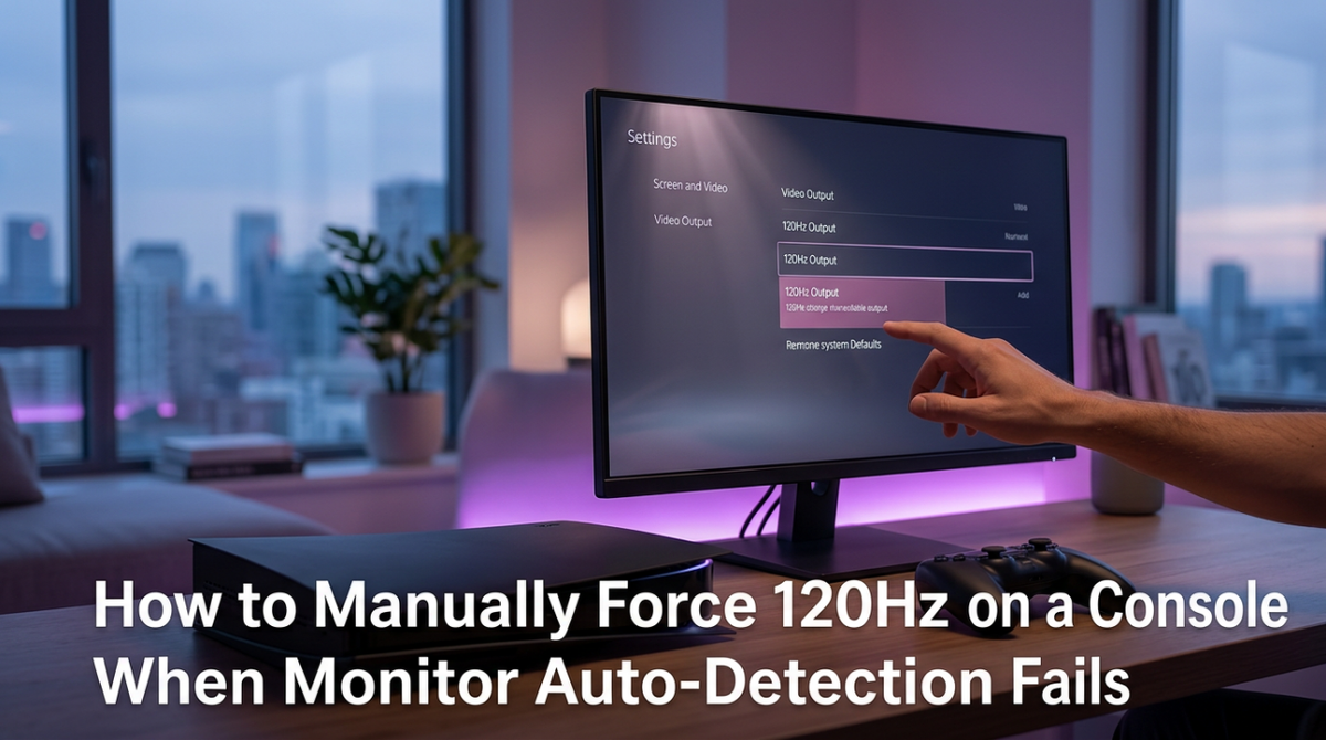 How to Manually Force 120Hz on a Console When Monitor Auto-Detection Fails