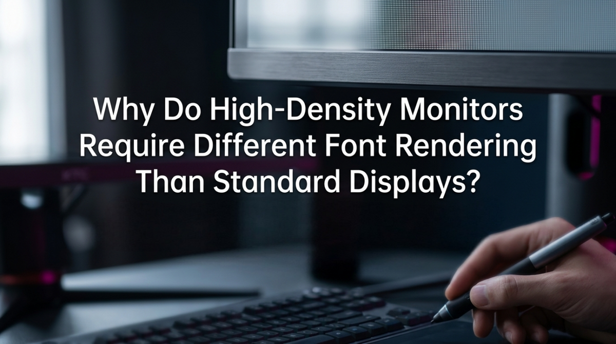 Why Do High-Density Monitors Require Different Font Rendering Than Standard Displays?