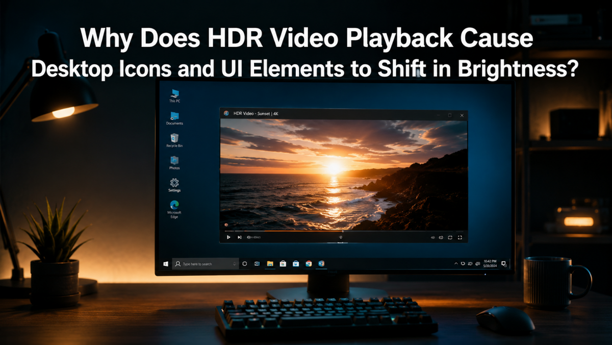 Why Does HDR Video Playback Cause Desktop Icons and UI Elements to Shift in Brightness?