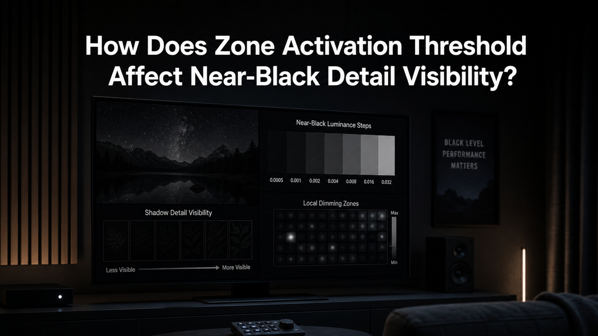 How Does Zone Activation Threshold Affect Near-Black Detail Visibility?