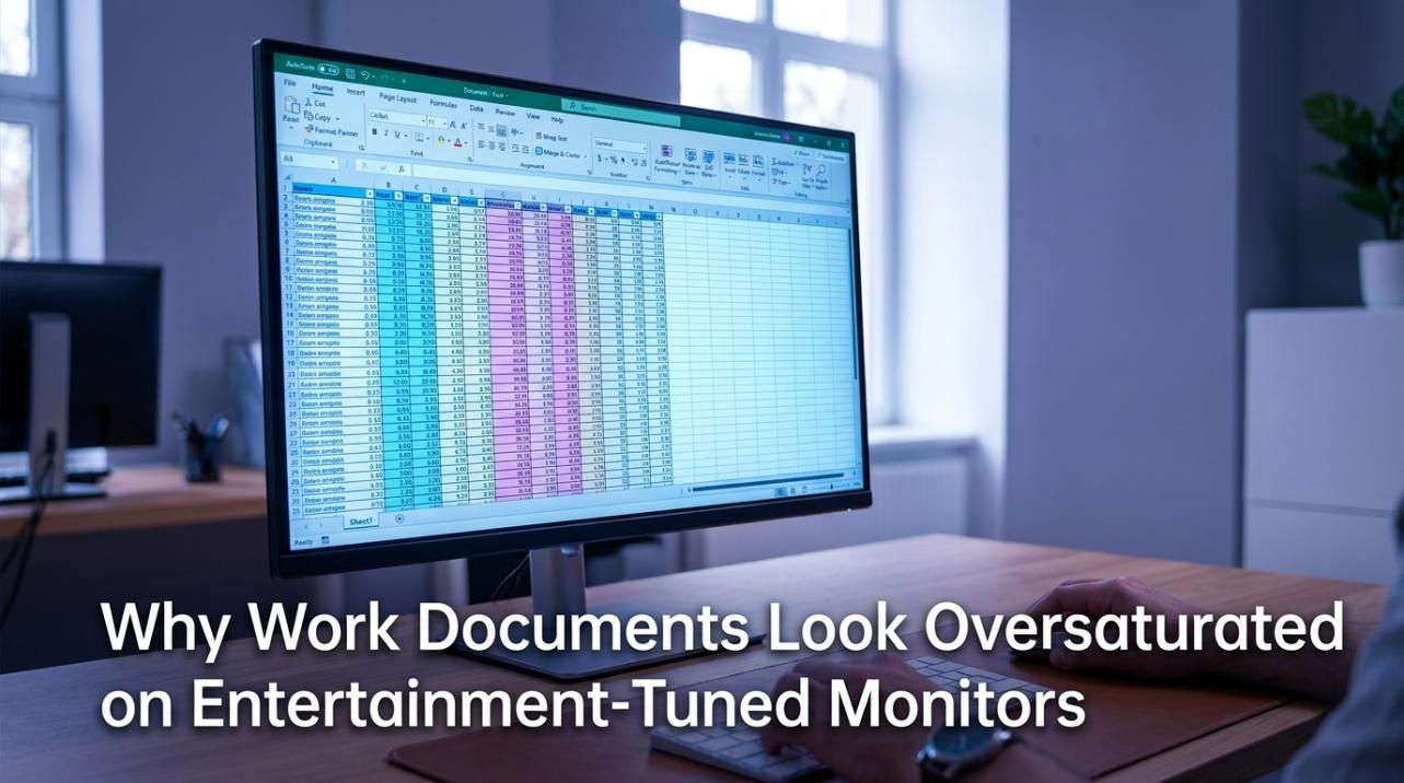 Why Work Documents Look Oversaturated on Entertainment-Tuned Monitors