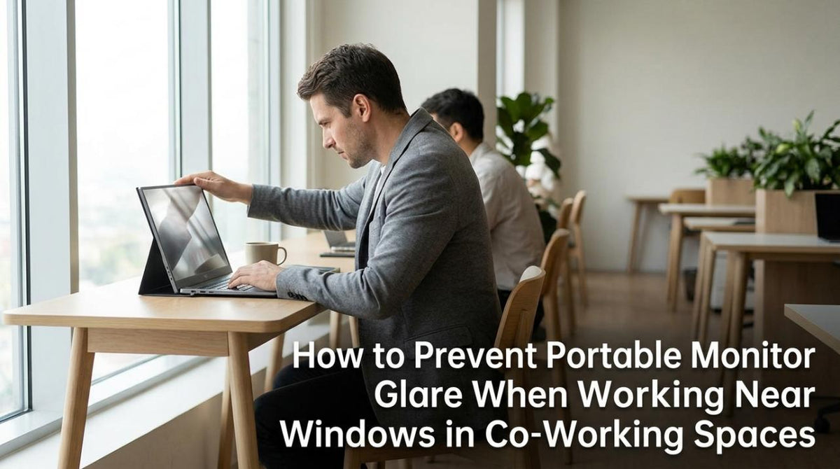 How to Prevent Portable Monitor Glare When Working Near Windows in Co-Working Spaces
