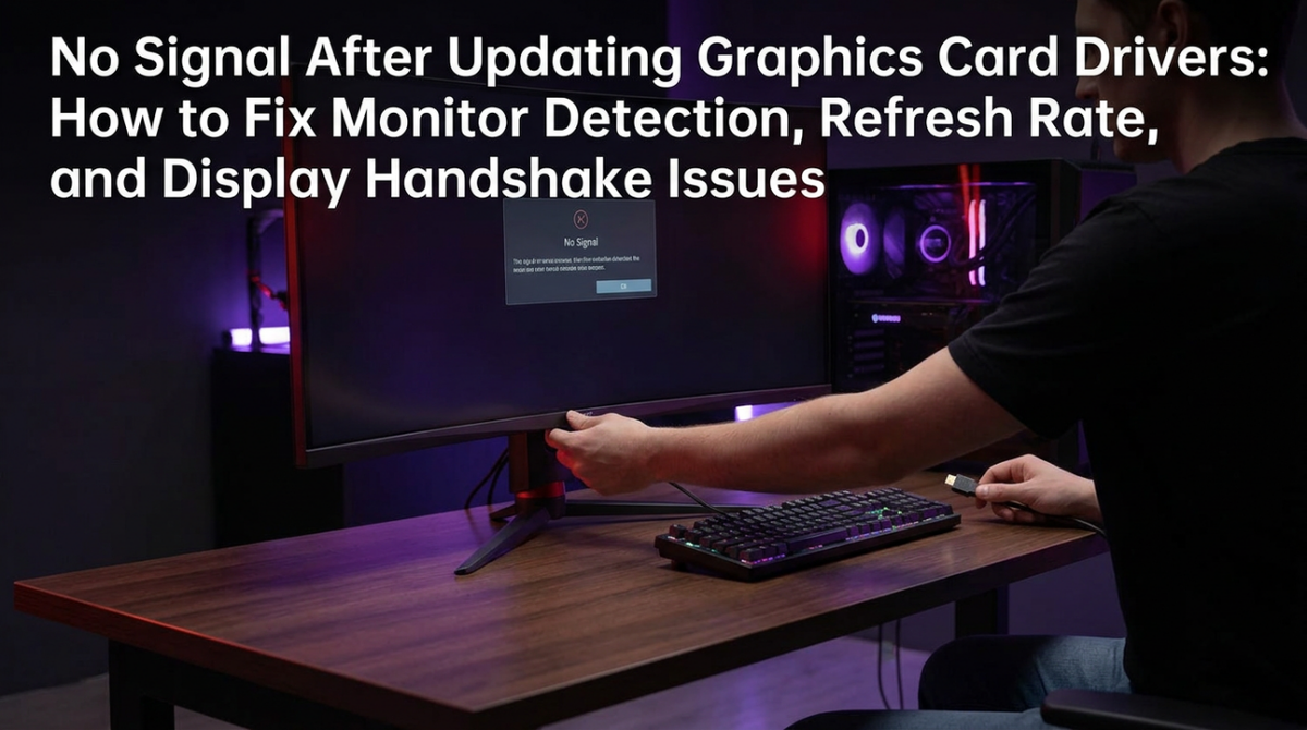 No Signal After Updating Graphics Card Drivers: How to Fix Monitor Detection, Refresh Rate, and Display Handshake Issues