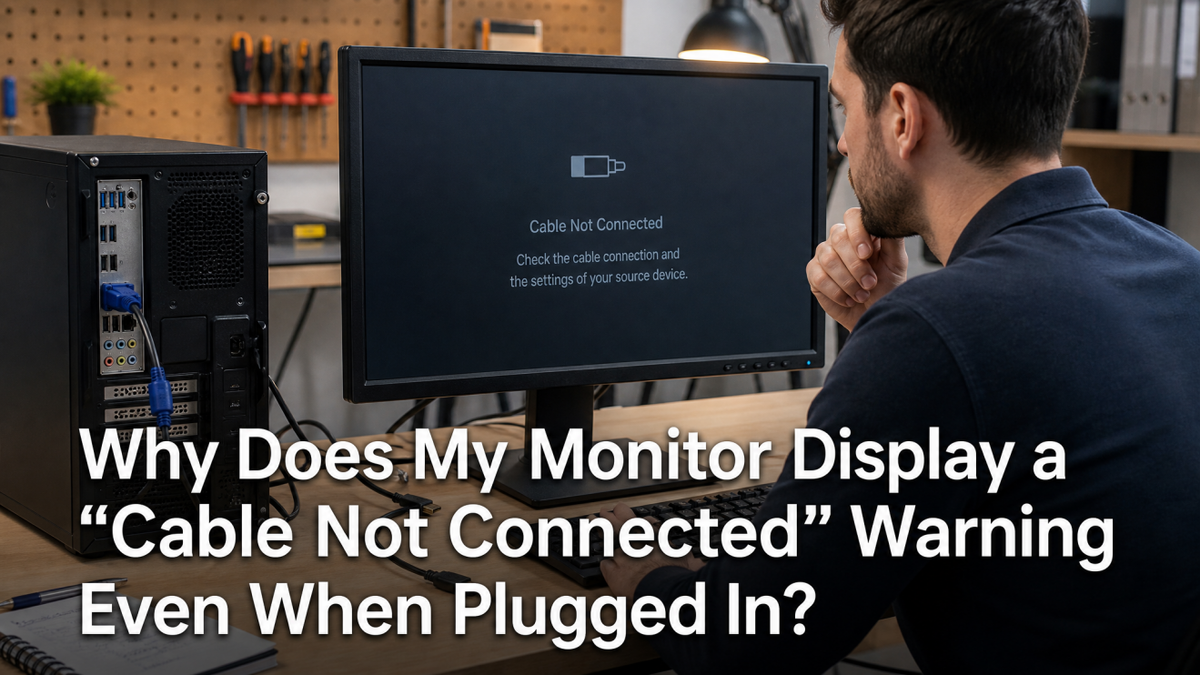Why Does My Monitor Display a “Cable Not Connected” Warning Even When Plugged In?