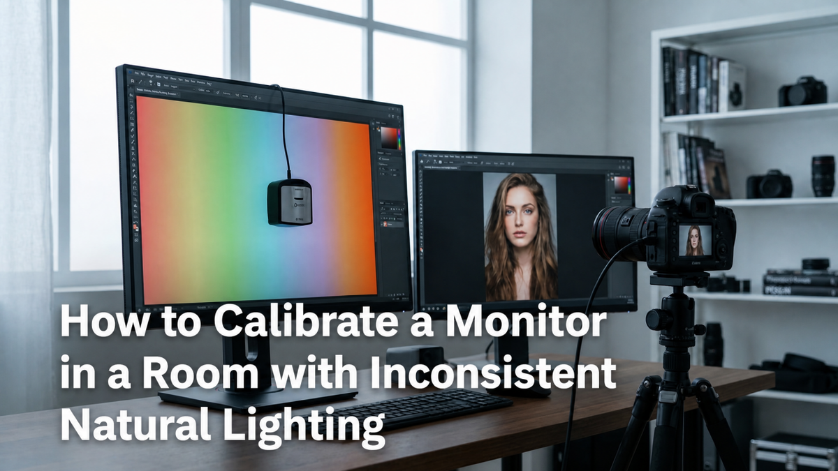 How to Calibrate a Monitor in a Room with Inconsistent Natural Lighting