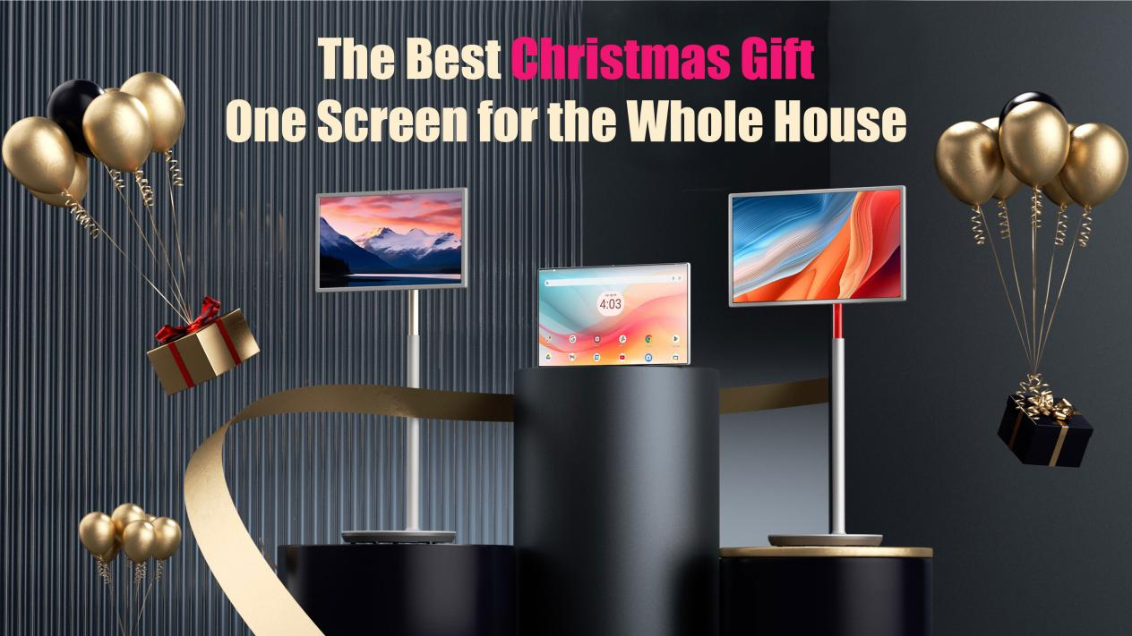 Product lineup: Three smart screens promoted as The Best Christmas Gift, One Screen for the Whole House.