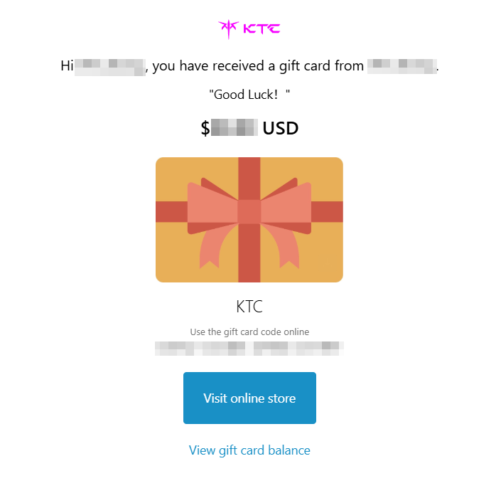 $20 KTC GIFT CARD