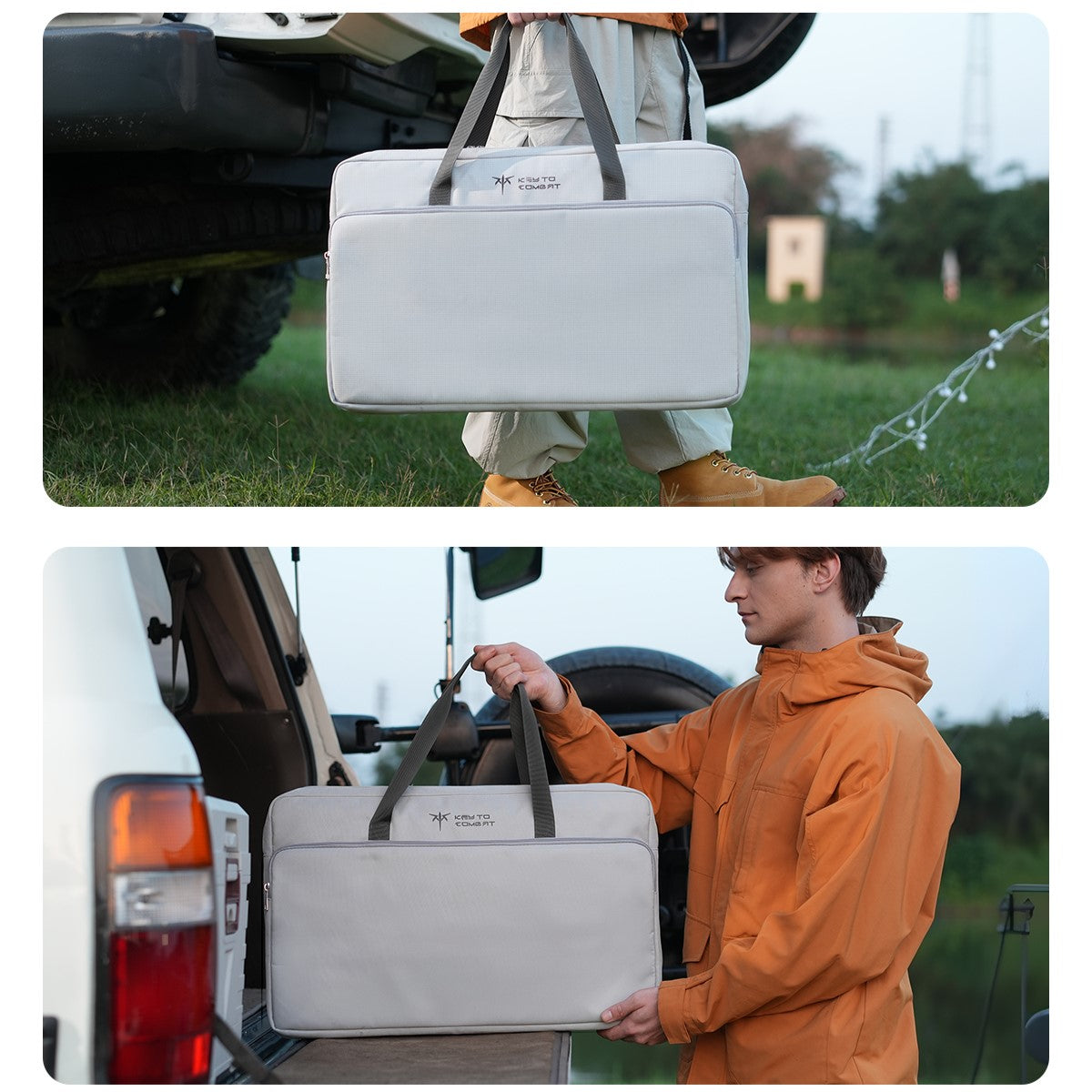 KTC travel bag, ideal for a portable monitor, featuring Key to Combat logo, for travel.