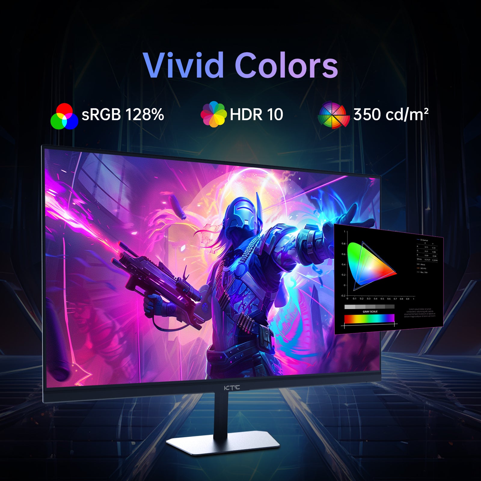 KTC 24.5" FHD 180Hz 1ms Wall Mount Gaming Monitor | H25T7