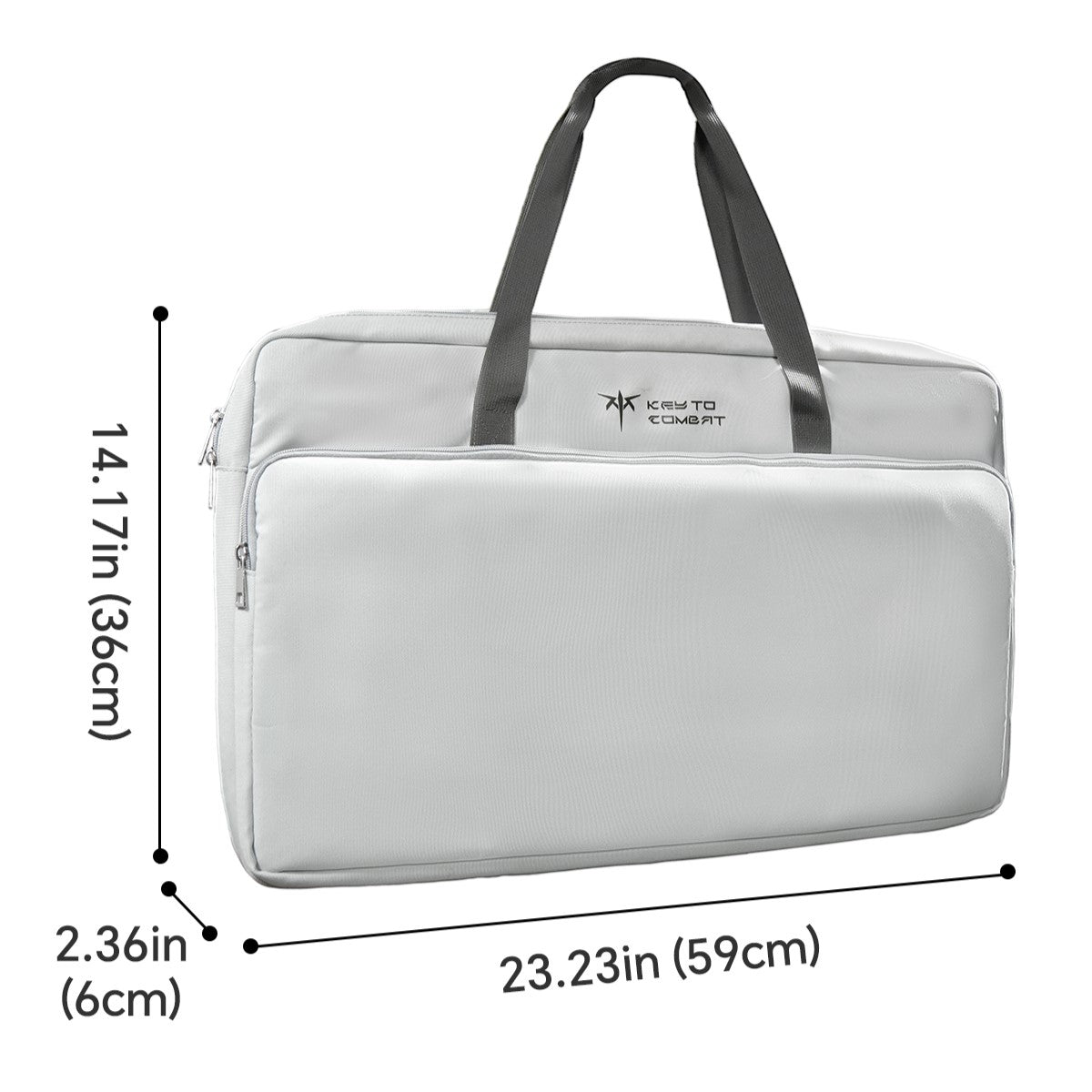 KTC 25" Portable Travel Bag - Water-Resistant Canvas Bag, Dimensions: 23.23in x 14.17in x 2.36in, with Key to Combat logo