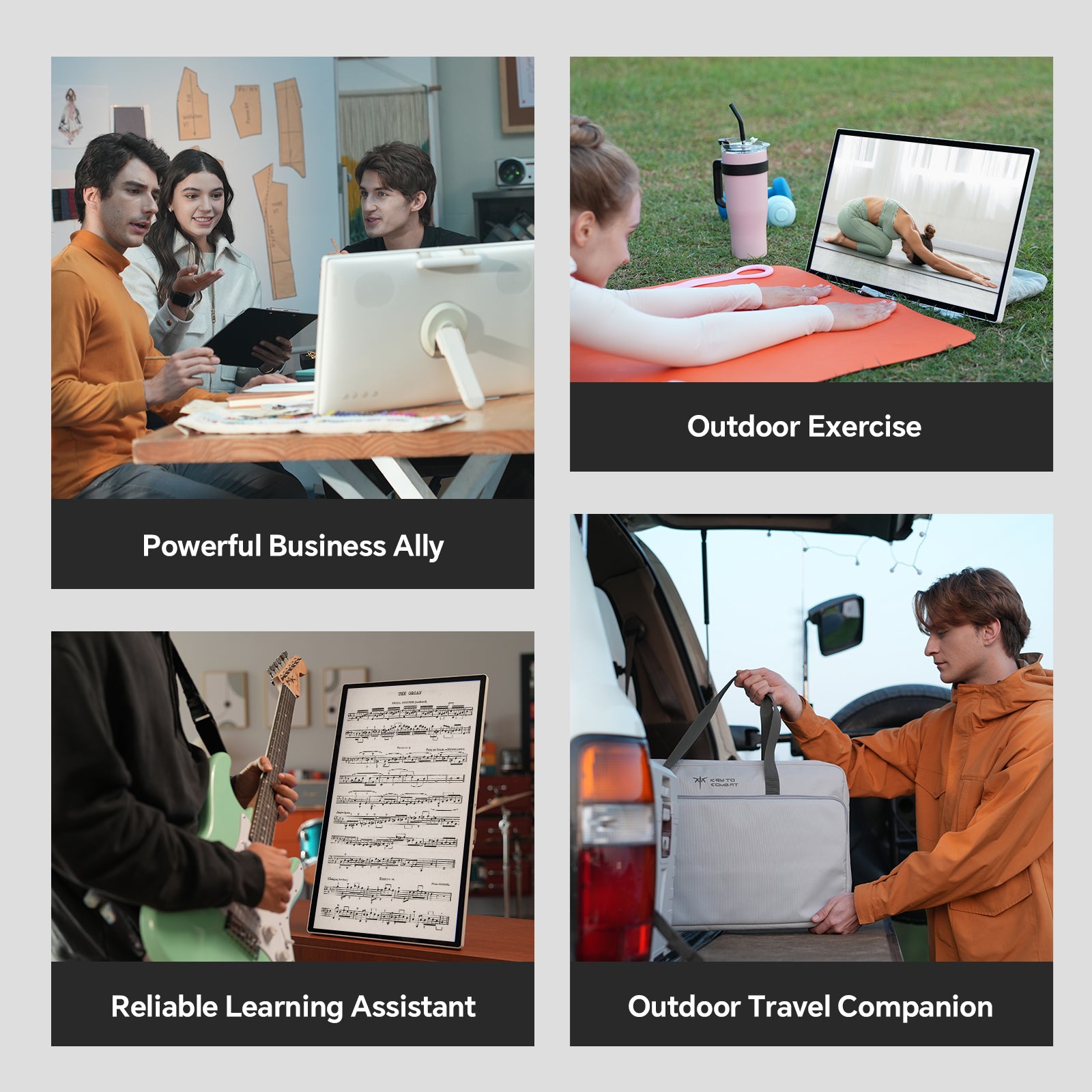 KTC 25" Portable Monitor: Versatile use for business, study, and travel, enhancing productivity and entertainment.