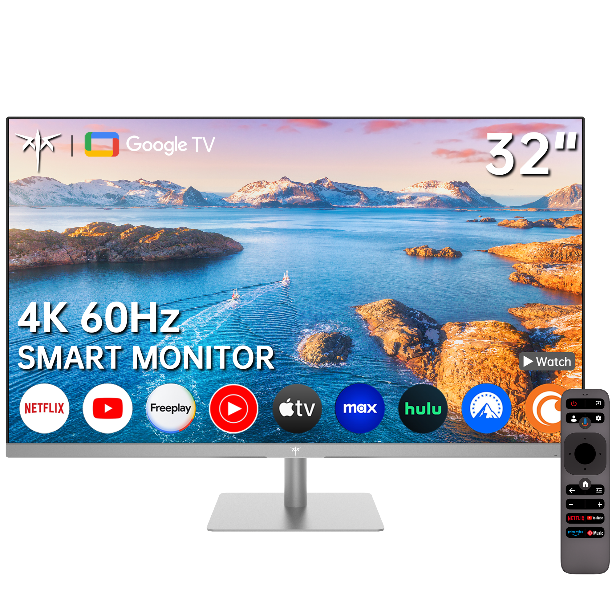 KTC 32 inch 4K Smart Monitor with Google TV - Netflix, YouTube, and Apps Streaming