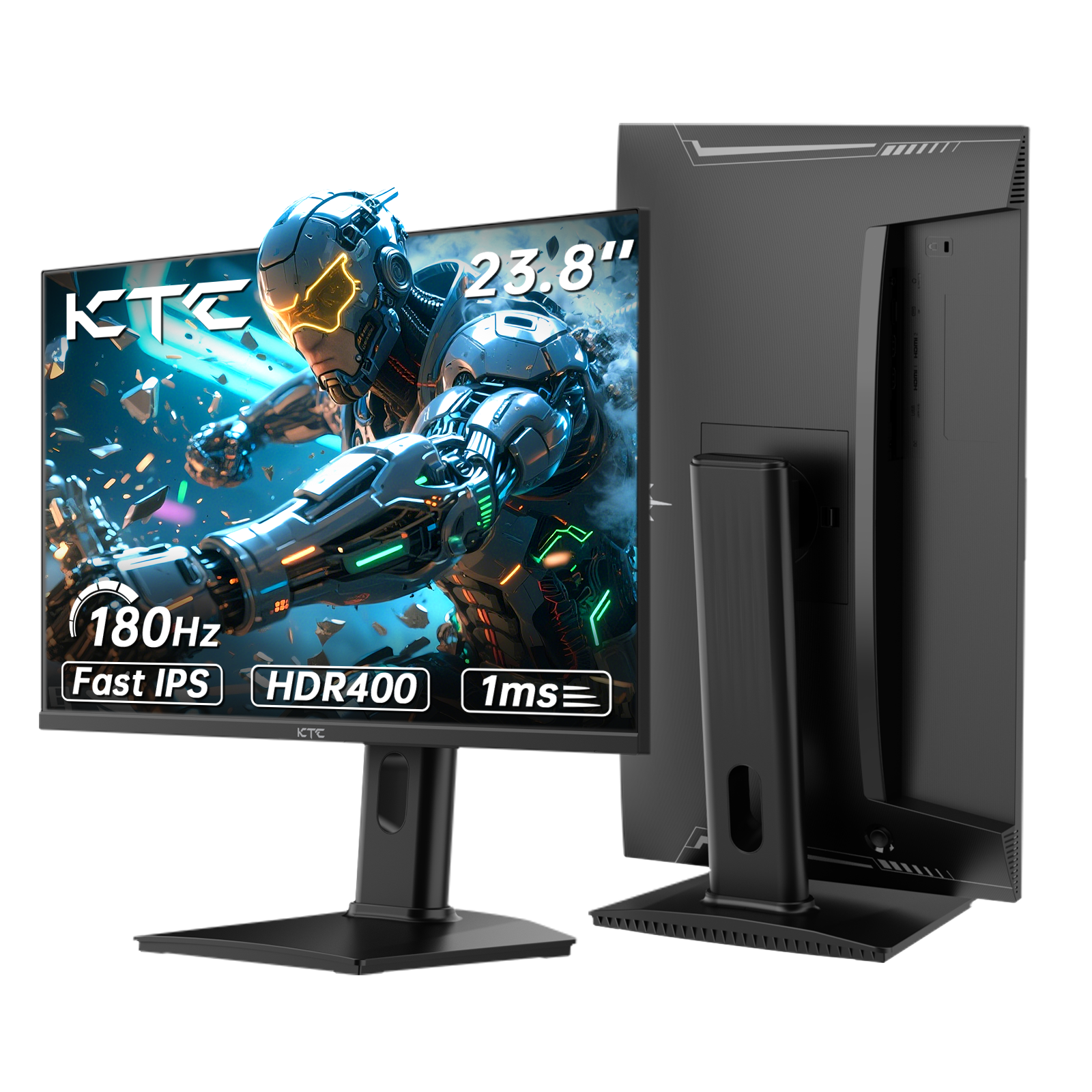 KTC 24 inch 180Hz QHD Gaming Monitor with HDR400 and Fast IPS panel for gamers