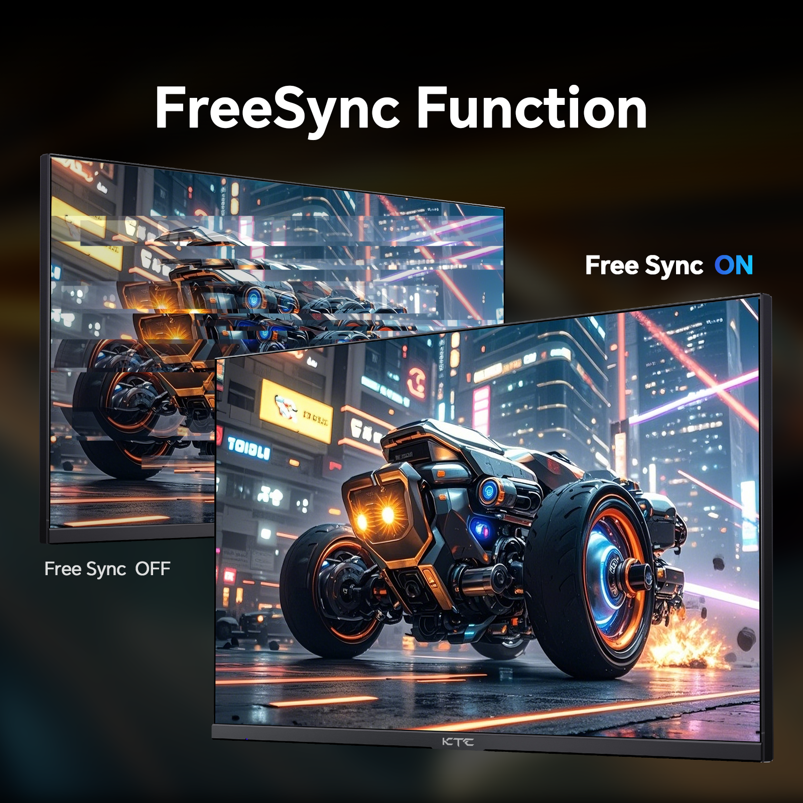 KTC 24" Gaming Monitor with FreeSync: Eliminating screen tearing for esports players.