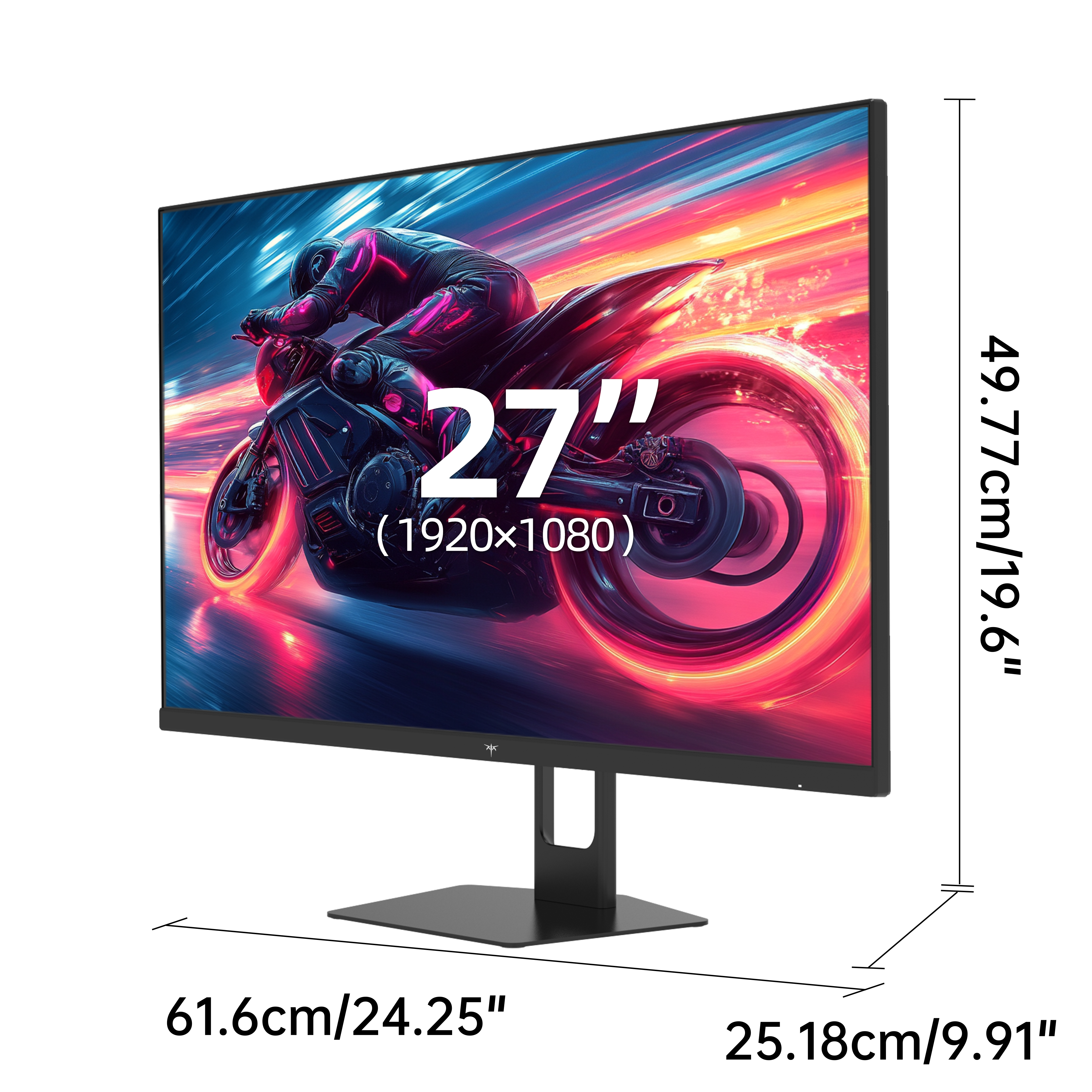 KTC 27 inch 1080P gaming monitor, featuring a racing game visual