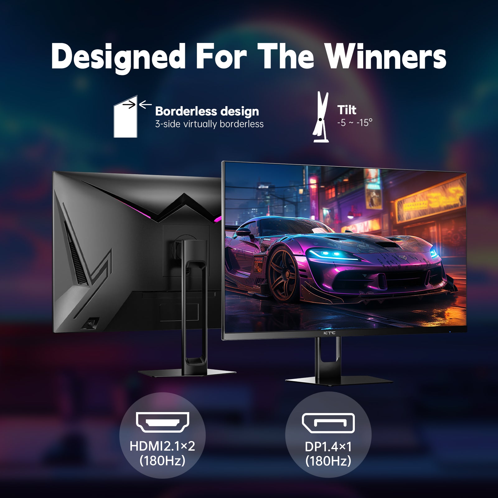 KTC 27" FHD 180Hz 1ms Wall Mount Gaming Monitor | H27F22