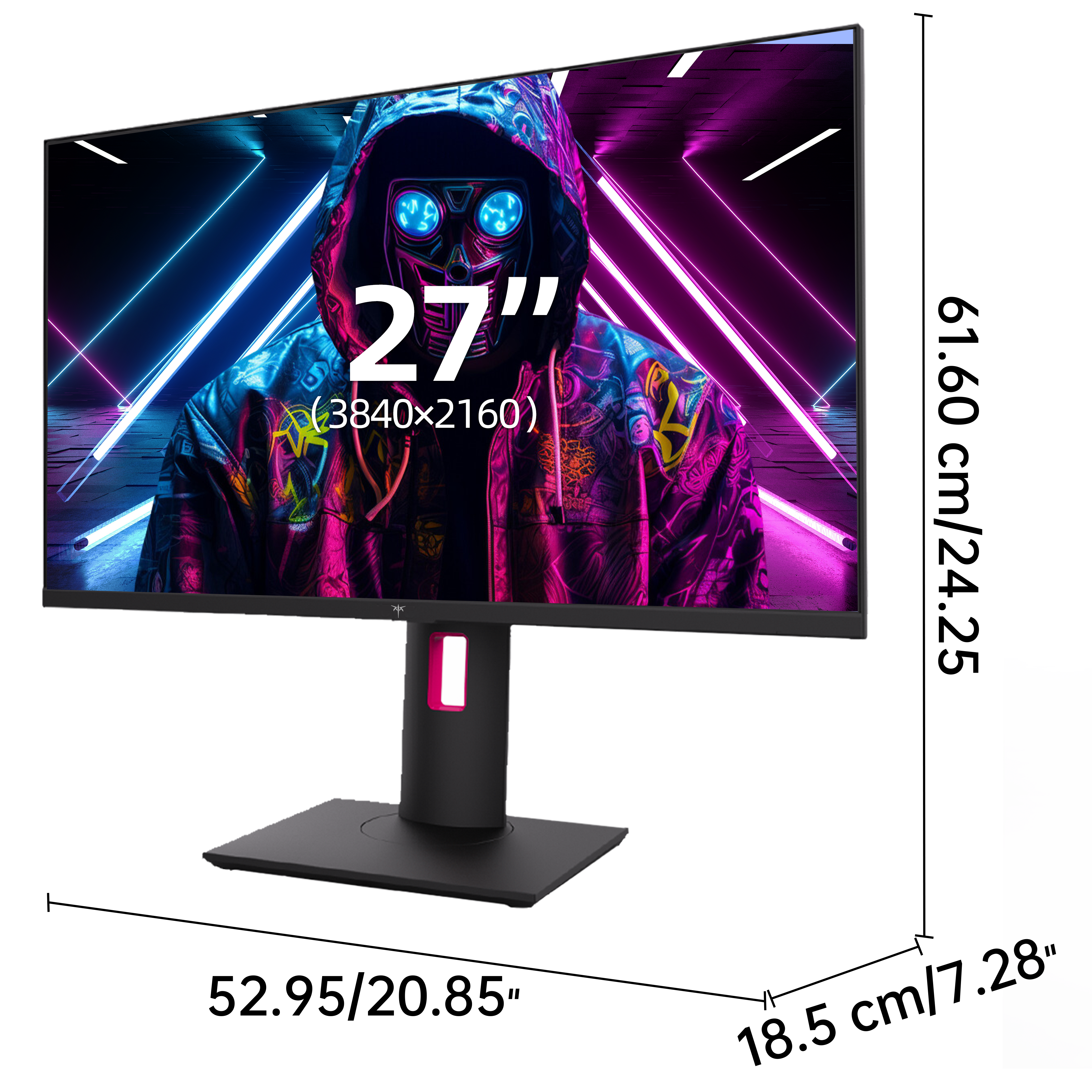 KTC 27-inch 4K gaming monitor, ideal for esports. Features vibrant visuals and a stylish black design.