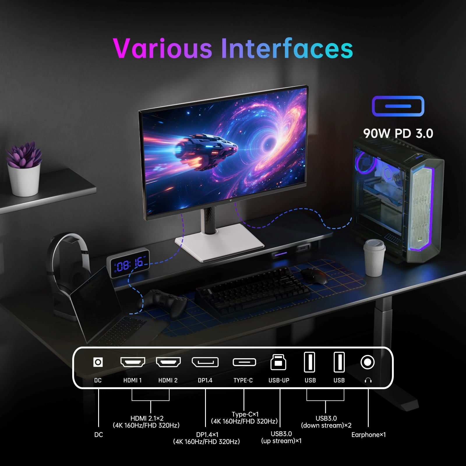 KTC 27" 4K 160Hz/320Hz 90W Gaming Monitor | H27P6