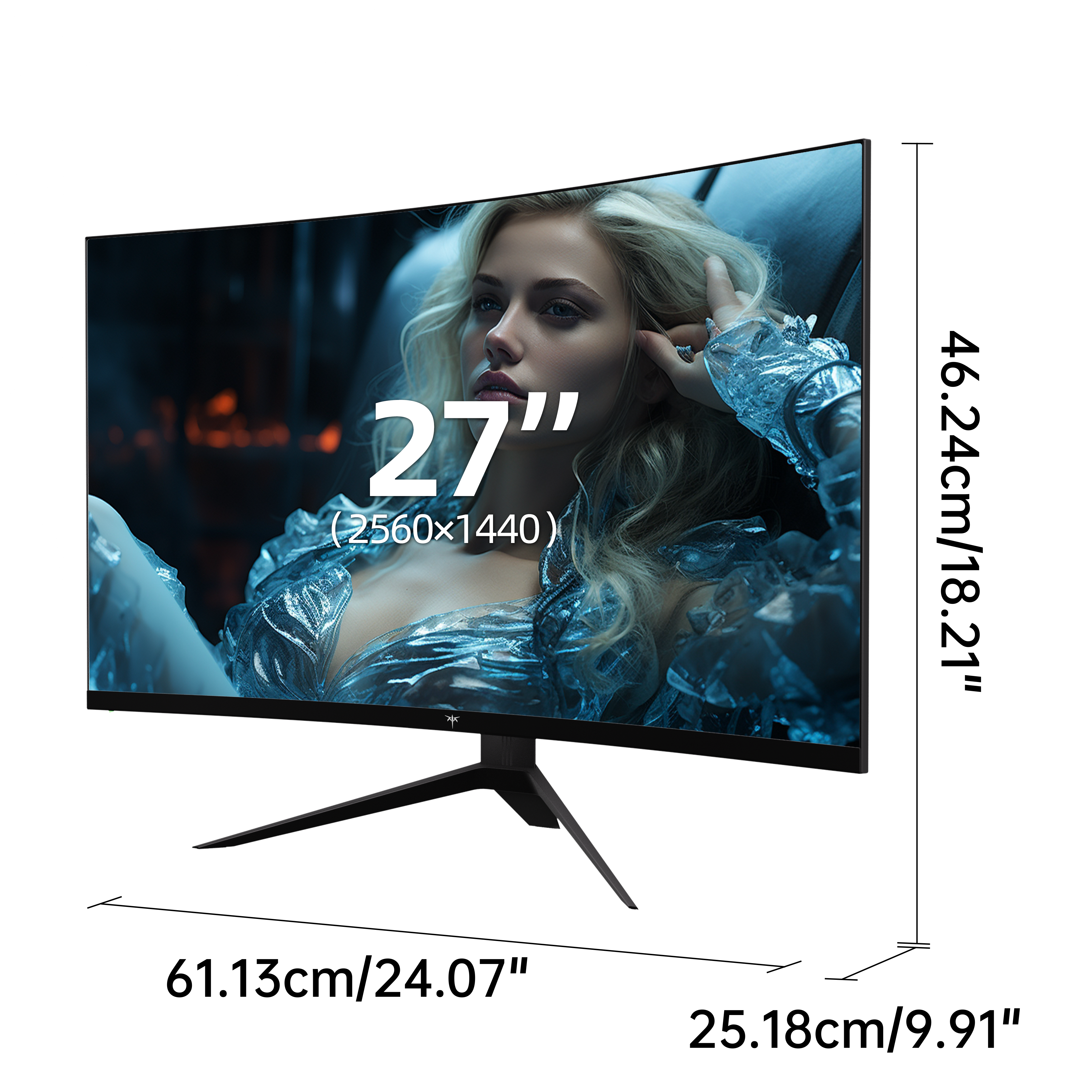 KTC 27-inch curved gaming monitor with 1440P display and beautiful model, esports ready.