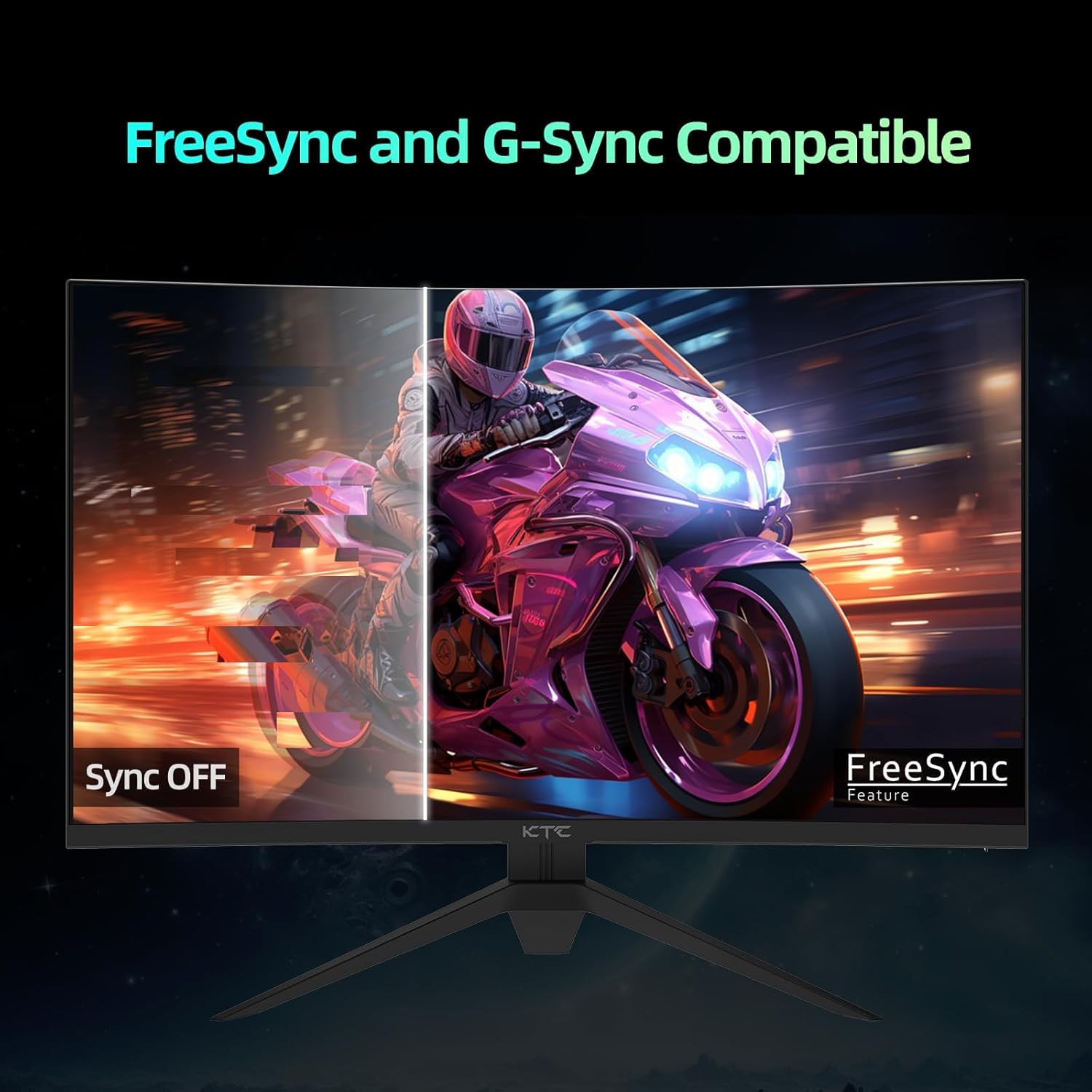 KTC 32" 2K 180Hz 1500R Curved Wall Mount Gaming Monitor | H32S17