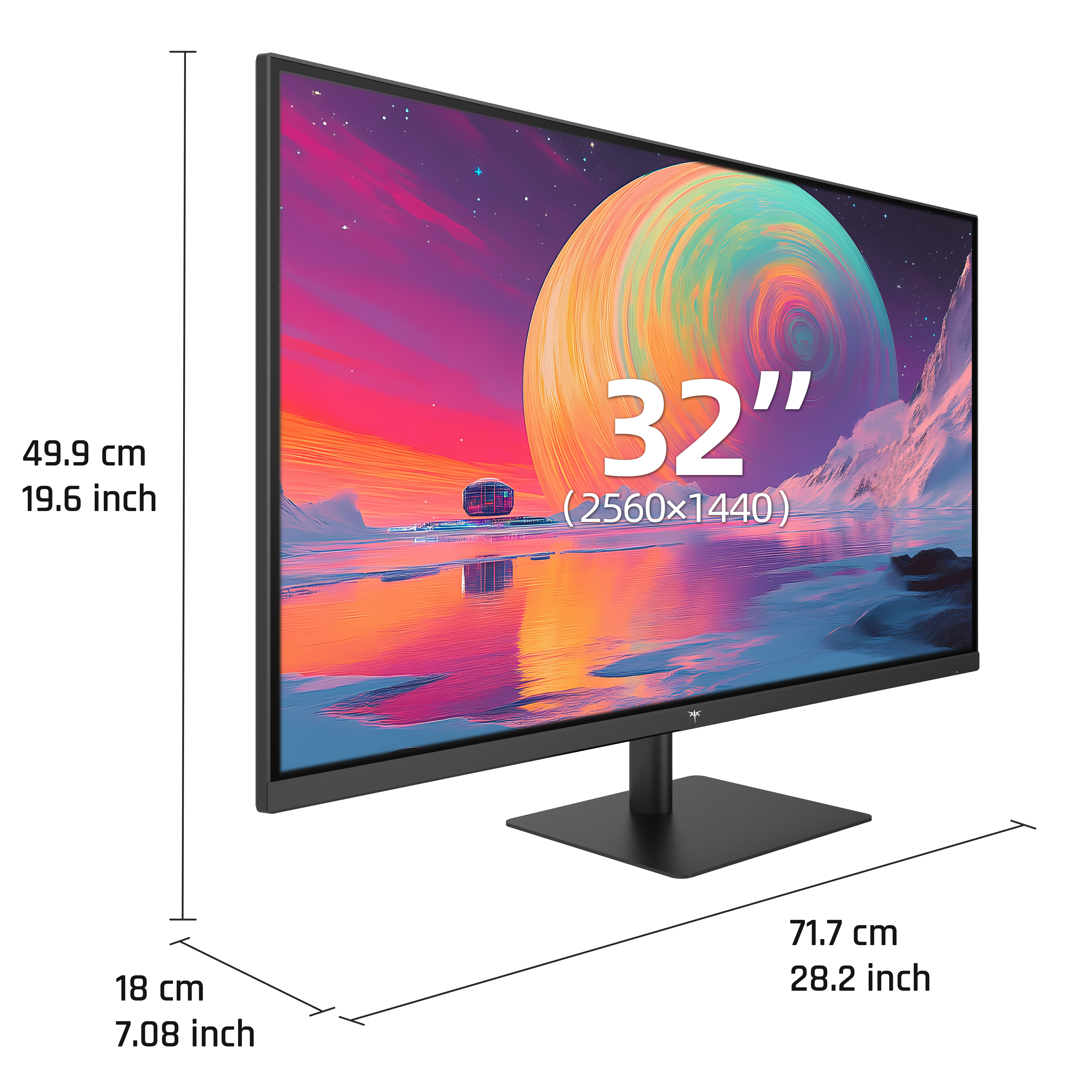 KTC 32-inch monitor with 2K resolution, ideal for home office and gaming.