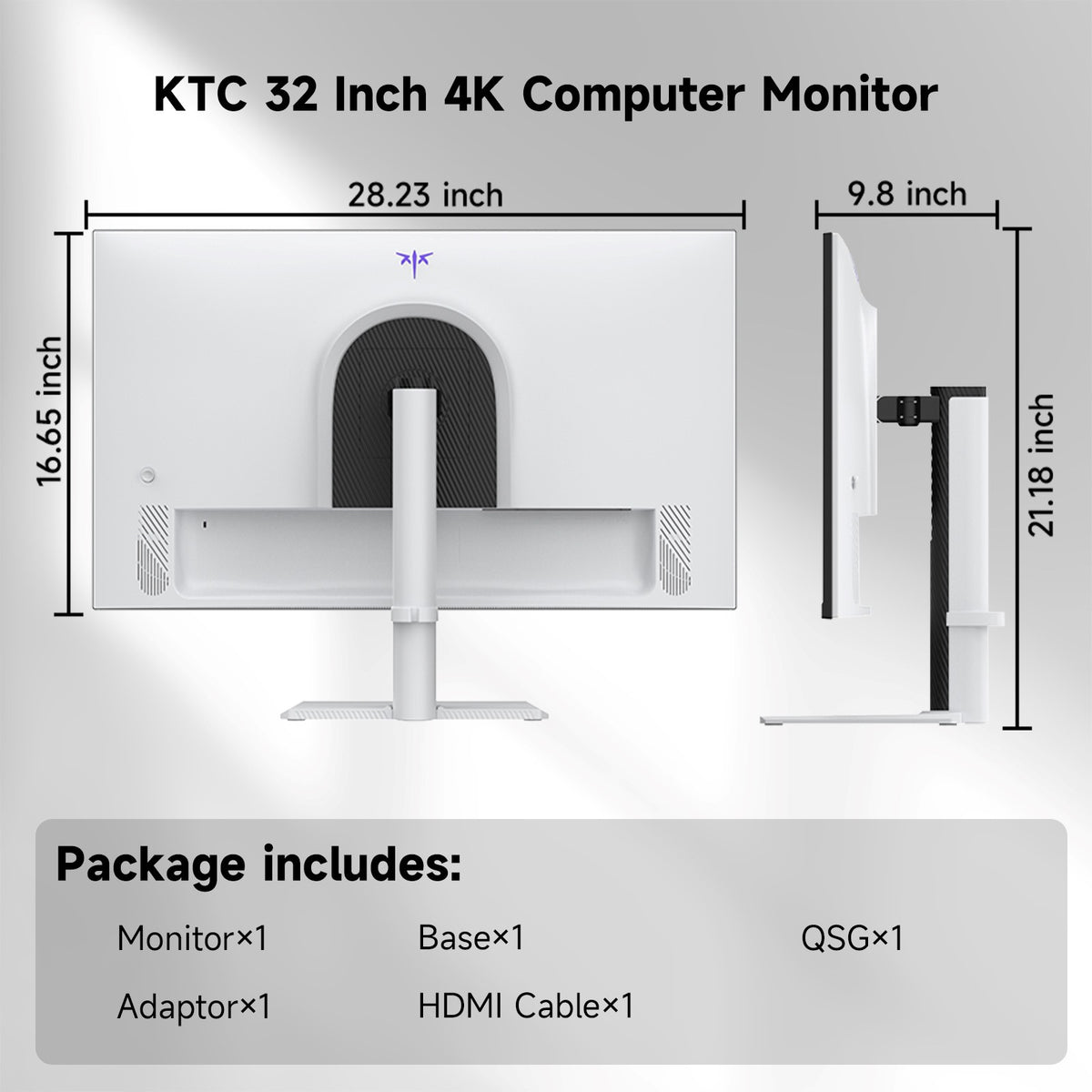 KTC 31.5" 4K UHD 60Hz Home&Office Monitor | H32U6