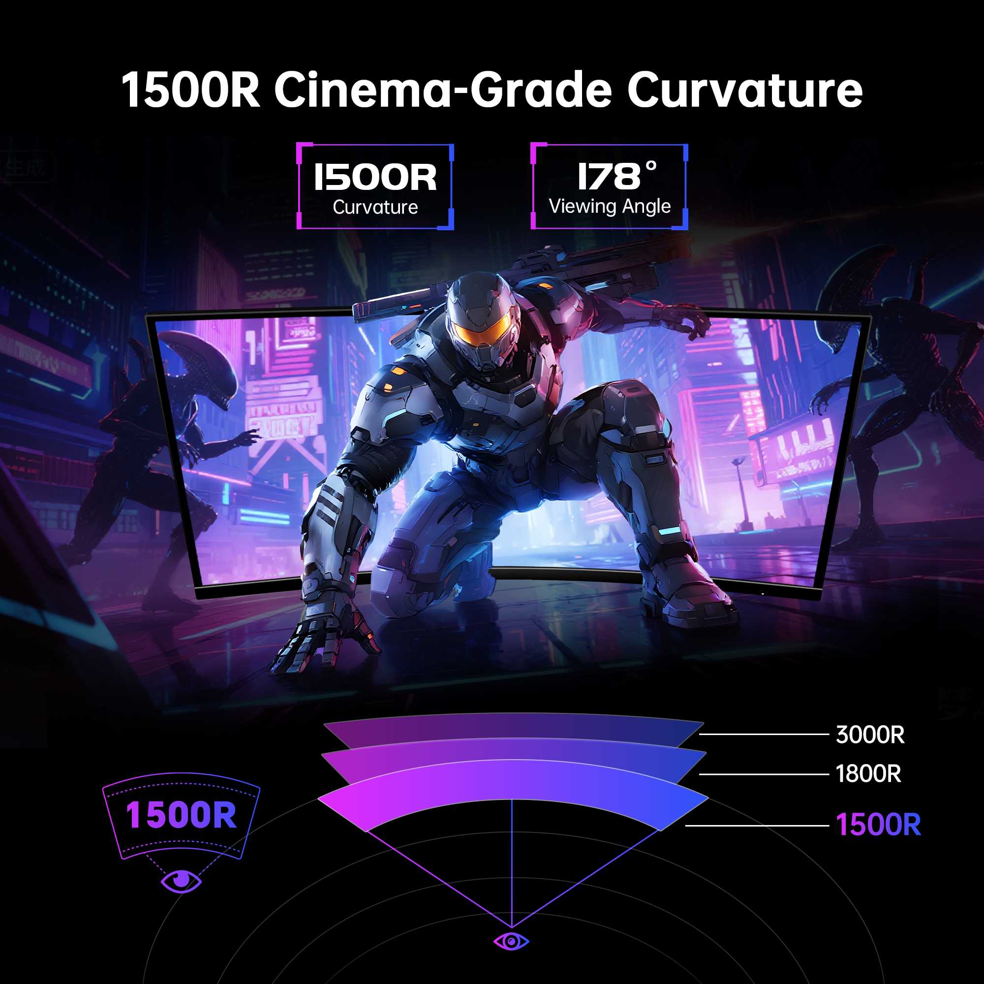 KTC 34" 2K 180Hz/1ms 1500R Curved Gaming Monitor | H34S18S