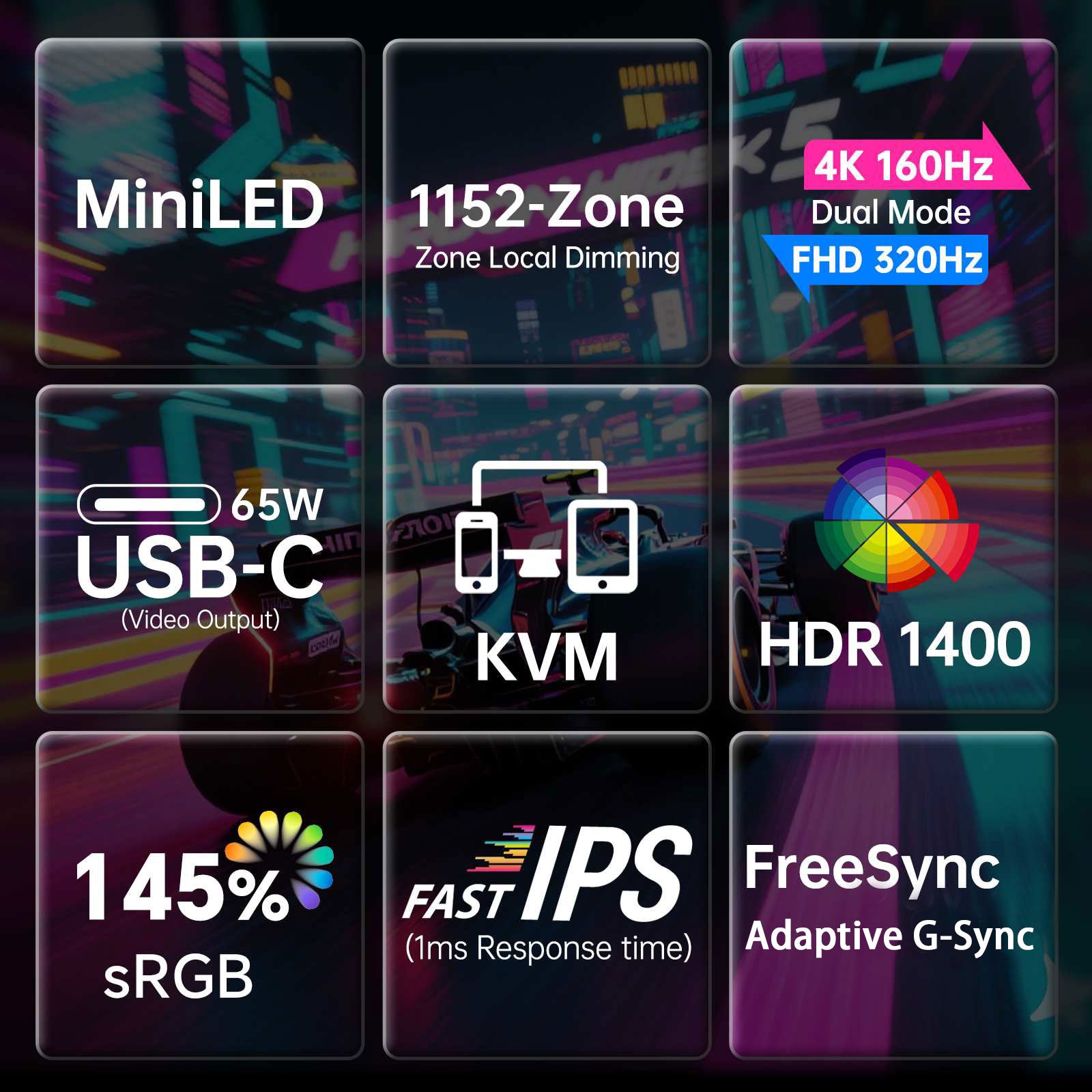 KTC Mini LED 27" 4K 160Hz HDR1400 Gaming Monitor | M27P6