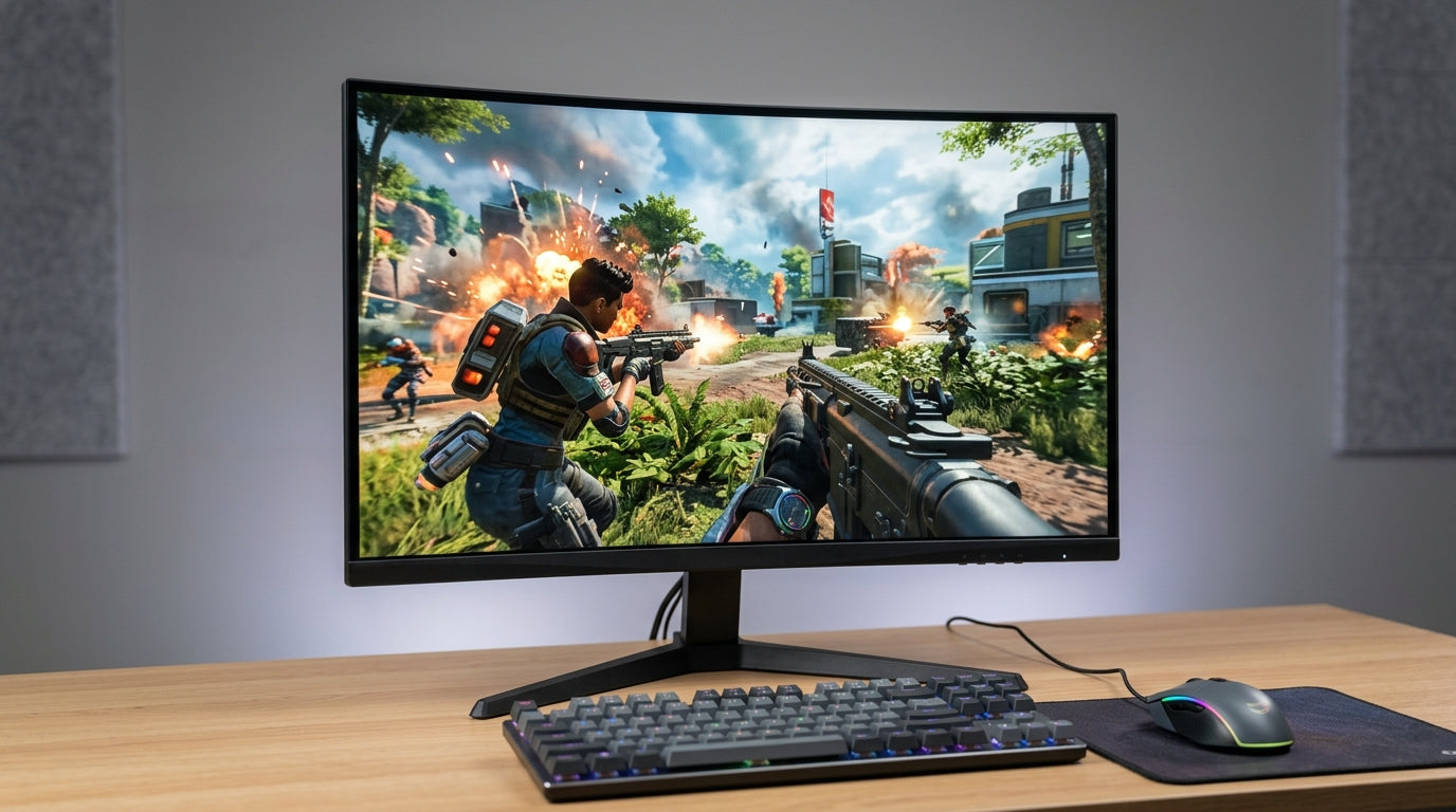 Input lag and reaction time comparison in a competitive gaming setup