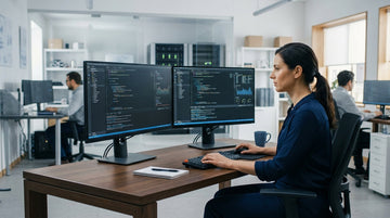 Ergonomic Monitor Placement for AI Research Labs
