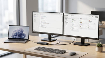 USB-C Docking Workflows for Dual-QHD Windows Laptop Desks