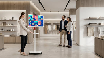 Interactive Retail Displays: Using Rolling Smart Screens for Floor Sales