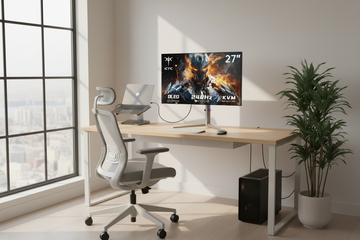 Designing a Zero-Clutter, High-Efficiency Ergonomic Home Office Anchored by a KVM Monitor