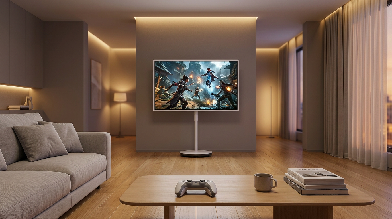 Smart display used for console-free cloud gaming in a living room