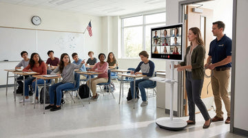 Rolling Smart Displays for Hybrid Classrooms