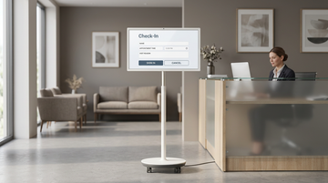 Portable Smart Displays for Small Business Shared Spaces