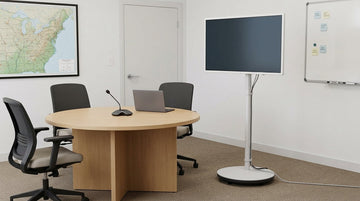 Rolling Smart Display Setup for Small Business Meeting Rooms