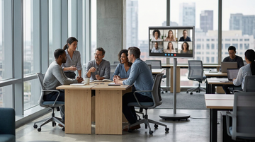 Rolling Smart Display for Hybrid Team Collaboration