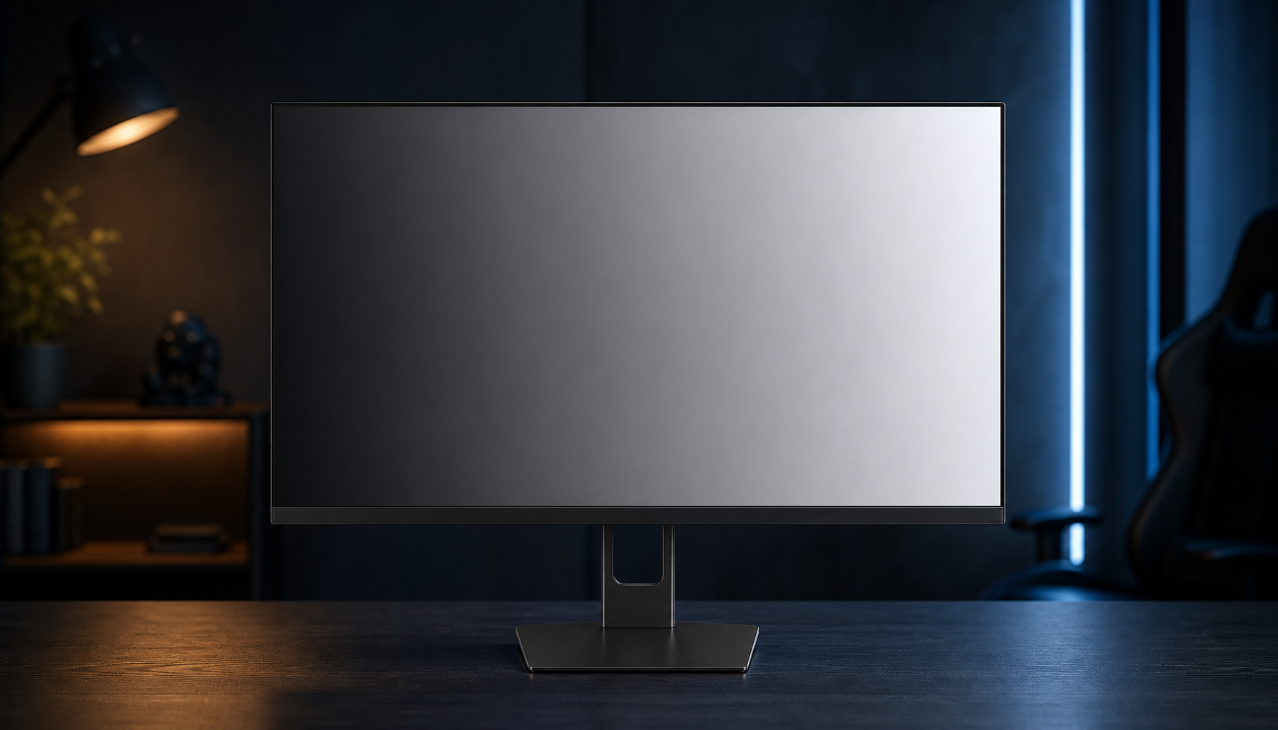 Gaming monitor displaying a smooth color gradient to illustrate display dithering and color accuracy