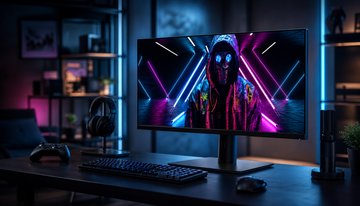 Gaming monitor showing HDR display settings interaction with overdrive and motion clarity