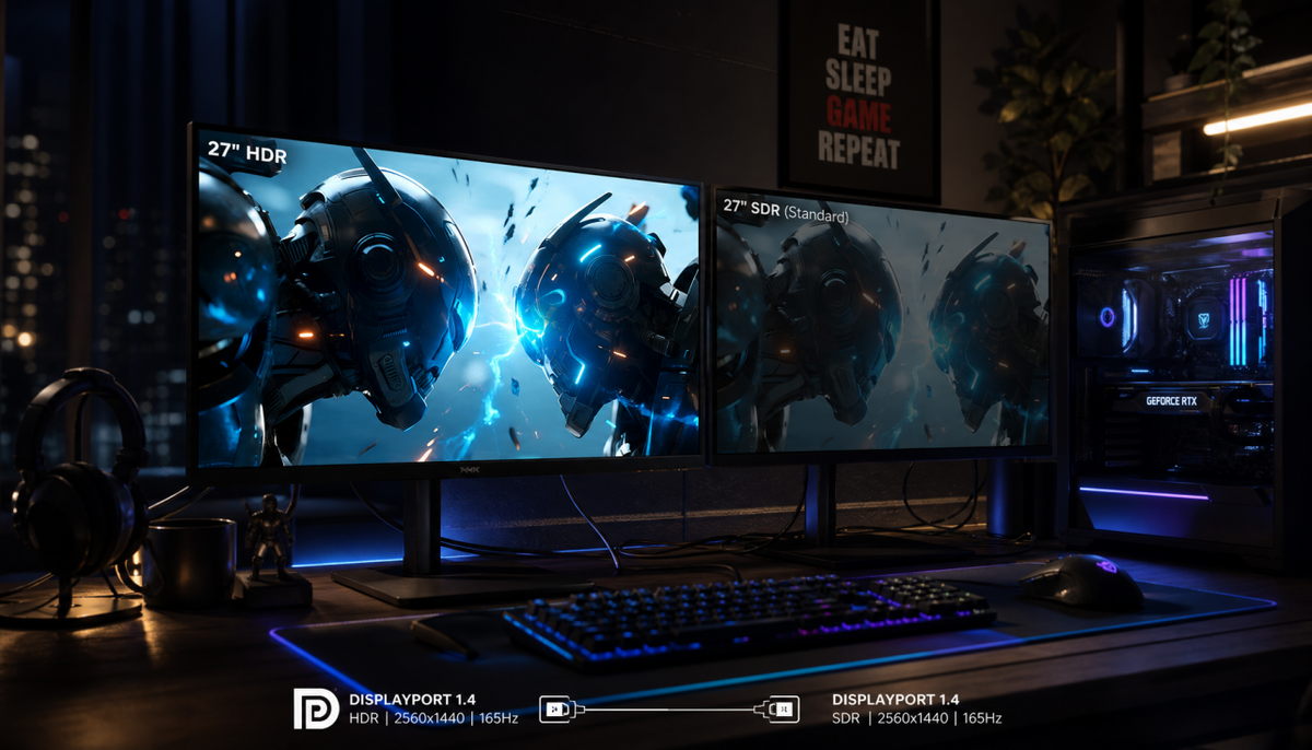HDR monitor reverting to SDR in a dual-display daisy-chain setup