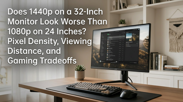 Does 1440p on a 32-Inch Monitor Look Worse Than 1080p on 24 Inches? Pixel Density, Viewing Distance, and Gaming Tradeoffs