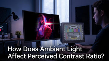 How Does Ambient Light Affect Perceived Contrast Ratio?