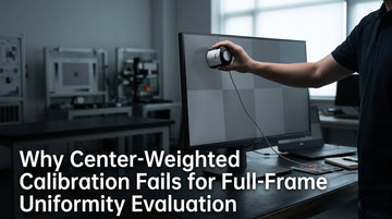 Why Center-Weighted Calibration Fails for Full-Frame Uniformity Evaluation