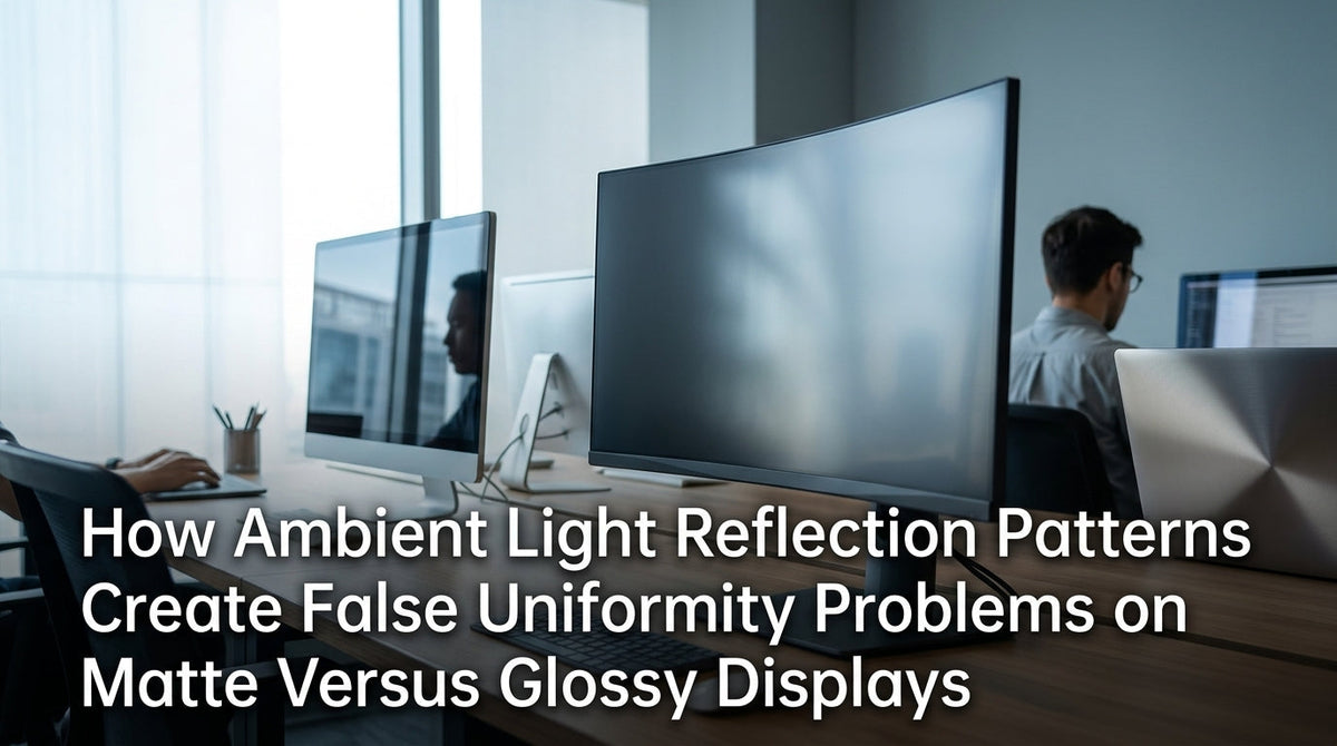 How Ambient Light Reflection Patterns Create False Uniformity Problems on Matte Versus Glossy Displays
