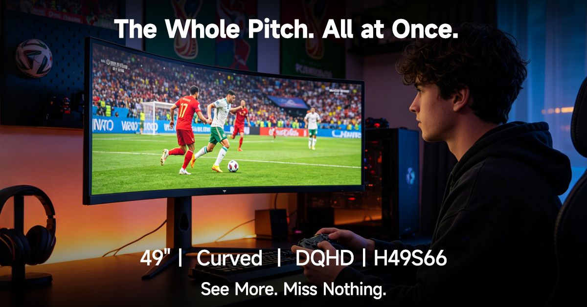 34" or 49"? KTC Ultrawide Monitors Bring the World Cup Stadium to Your Living Room