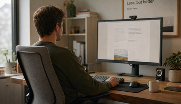 Why Does Looking Down at Your Monitor Cause Headaches Even When Brightness Is Comfortable?