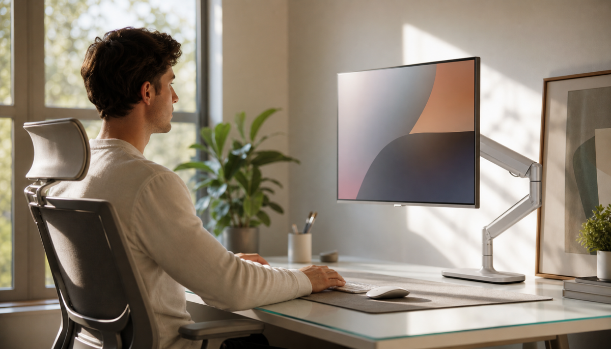 Monitor Arm Ergonomics to Reduce Neck & Shoulder Pain